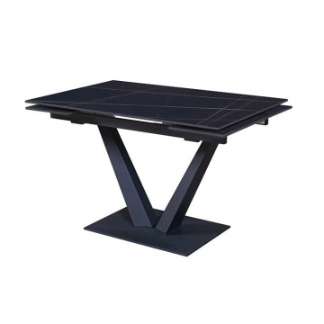 Стол раскладной Malibu (120+30+30), керамика матовая Black Gold