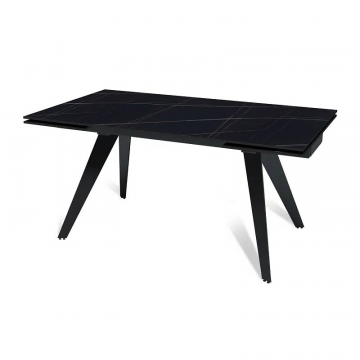 Стол раскладной Rhein (160+40+40), керамика матовая Black gold