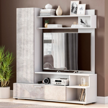 Готовая гостиная Nigel белый / цемент светлый