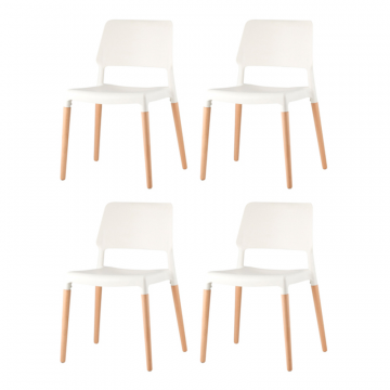 Комплект стульев BISTRO белый 4 шт.