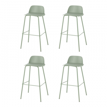 Комплект стульев барных Mist серо-зеленый 4 шт