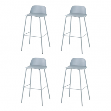Комплект стульев барных Mist серо-голубой 4 шт