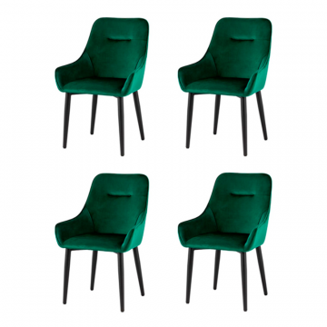 Комплект стульев Диана велюр изумрудный 4 шт