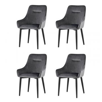 Комплект стульев Диана велюр серый 4 шт