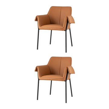 Комплект Кресел Бесс экокожа коричневый 2 шт.