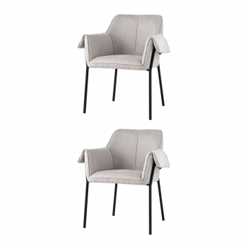 Комплект Кресел Бесс рогожка светло-серый 2 шт.