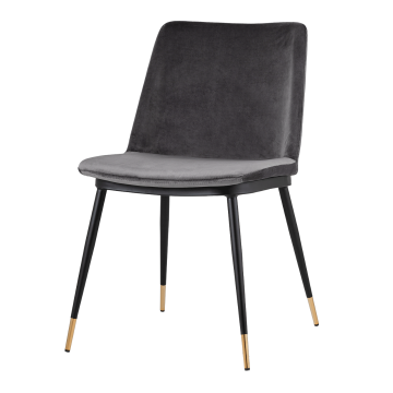 Комплект стульев Мелисса велюр темно-серый 2 шт