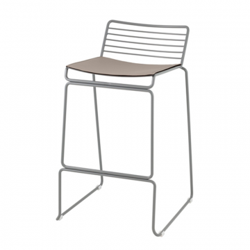 Стул полубарный Danny серый с подушкой