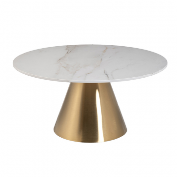 76AR-00910 Стол журнальный керамогранит белый