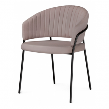 Стул на металлокаркасе Лео латте brandy light 4 / черный