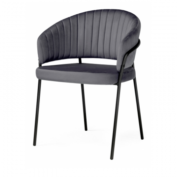 Стул на металлокаркасе Лео антрацитовый brandy light 28 / черный