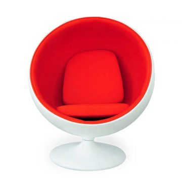 Кресло-шар Ball Chair бело-красное