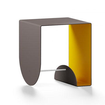 Тумба-стол Куб желто-коричневого цвета