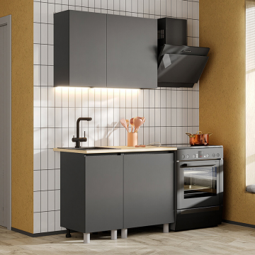 Модульная кухня Денвер 1,0 м, графит