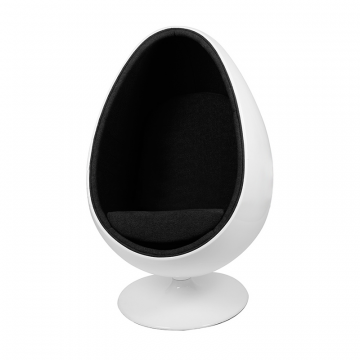 Кресло Ovalia Egg Chair черная ткань
