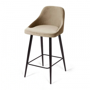 Стул полубарный Douglas, бархат бежевый 5