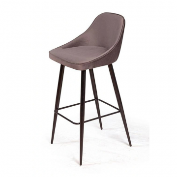 Стул барный Neo, бархат коричневый 12