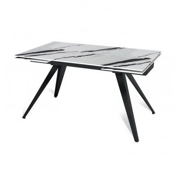 Стол раскладной Asti (140+40+40), керамика глянцевая Panda White