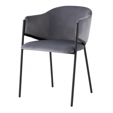 Стул Brace велюр серый