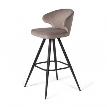 Стул барный Richard поворотный 360 градусов, бархат бежевый 5