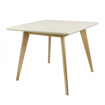 Стол обеденный Олсон Мини 100, слоновая кость/натуральный