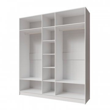 Распашной шкаф с зеркалом Мадрид 2.0, ателье светлое