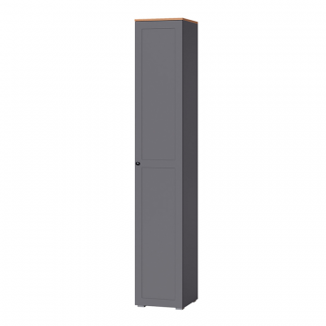 Шкаф-пенал 13.227 Остин Серый Графит, Дуб Золотой