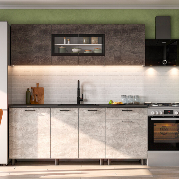 Готовая кухня 2.0 м КГ 9, цемент