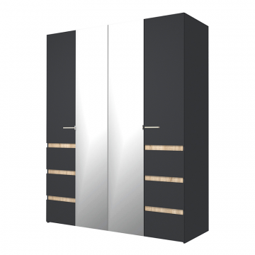 Шкаф 4-х створчатый Анона 8, антрацит