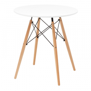 Стол круглый Eames DSW NEW D70 белый