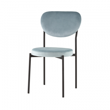 Стул обеденный Барбара велюр серо-голубой NC