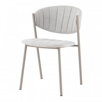 Стул Харпер ткань рогожка серо-голубой каркас серый матовый