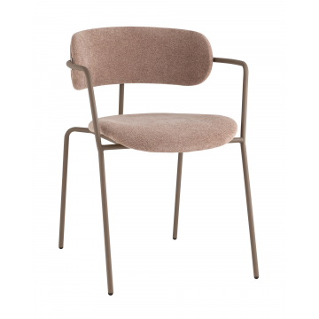 Стул Дженни букле бежевый каркас бежево-серый матовый