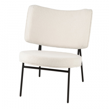 Кресло District Lounge букле белый