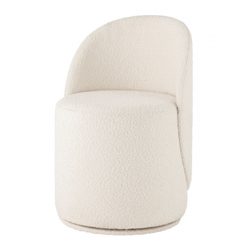 Пуф Loreen вращающийся букле белый