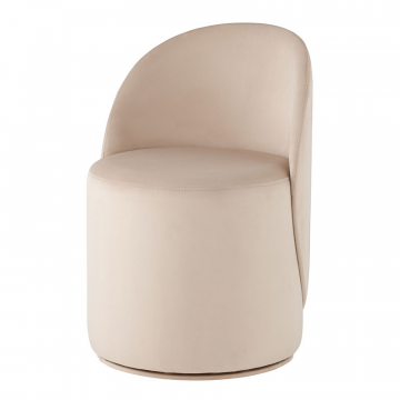 Пуф Loreen вращающийся велюр молочный