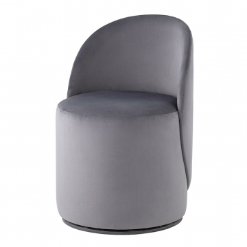 Пуф Loreen вращающийся велюр серый