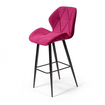 Стул барный Crystal, бархат винно-красный 16