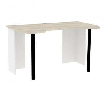 Стол компьютерный Аурелио 84, Блэквуд Сатиновый - Белый