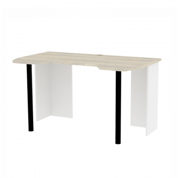 Стол компьютерный Аурелио 84, Блэквуд Сатиновый - Белый