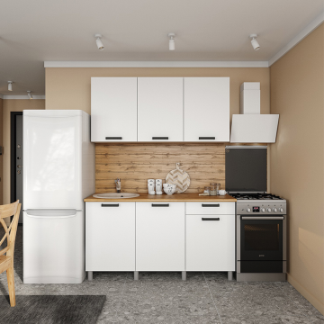 Кухня Осло, 1,5м Карбон Фарфор