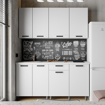 Кухня Осло, 1,8м Карбон Фарфор