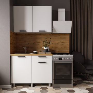 Кухня Осло, 1м Карбон Фарфор