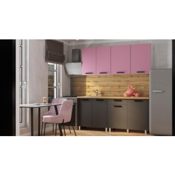 Кухня Осло, 2м Карбон Сакура/Карбон Вулкан