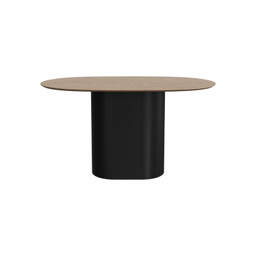 Стол обеденный Type овальный 140*85 см (натуральный дуб, черный)