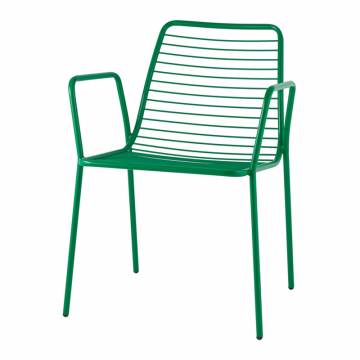 Стул с подлокотниками Дели металл зеленый