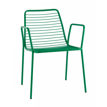Стул с подлокотниками Дели металл зеленый