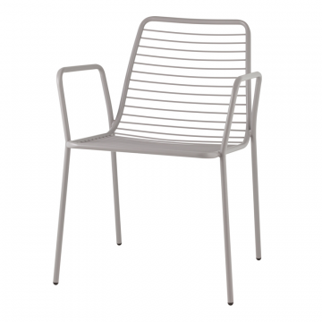 Стул с подлокотниками Дели металл серый
