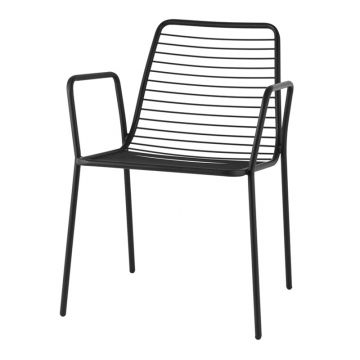 Стул с подлокотниками Дели металл черный