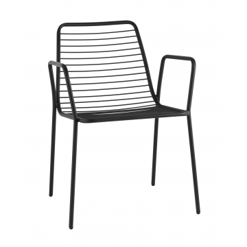 Стул с подлокотниками Дели металл черный